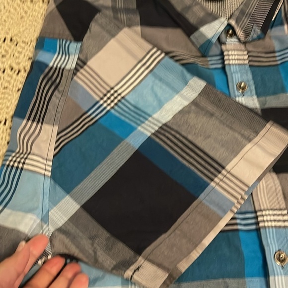 NWOT Ablanche (New‎ York) short sleeve Men’s Sz 6XL blue,lightblue,Grey & white. - Picture 4 of 12